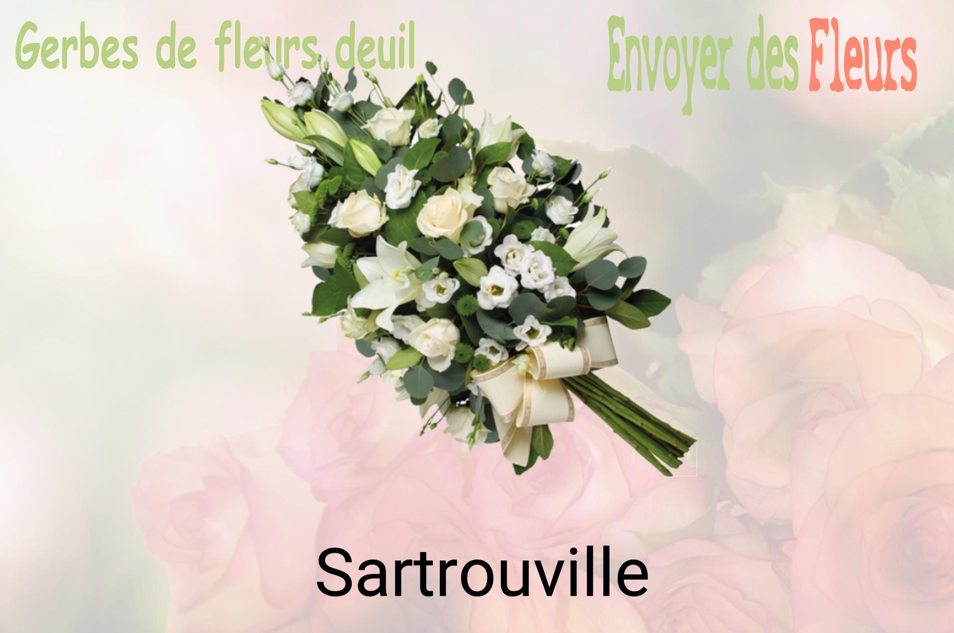 Gerbe de fleurs de deuil livrée à Sartrouville